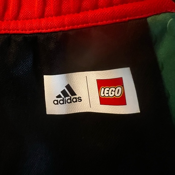 Adidas X Legos Black Joggers with Green LEGO Graphic Size Large - Picture 2 of 15